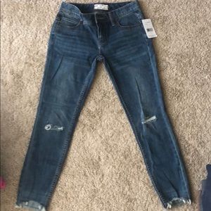 Free people distressed ankle jeans